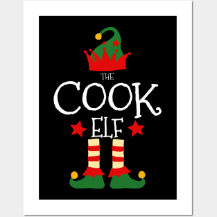 Cook Elf Matching Family Group Christmas Party Pajamas Posters and Art